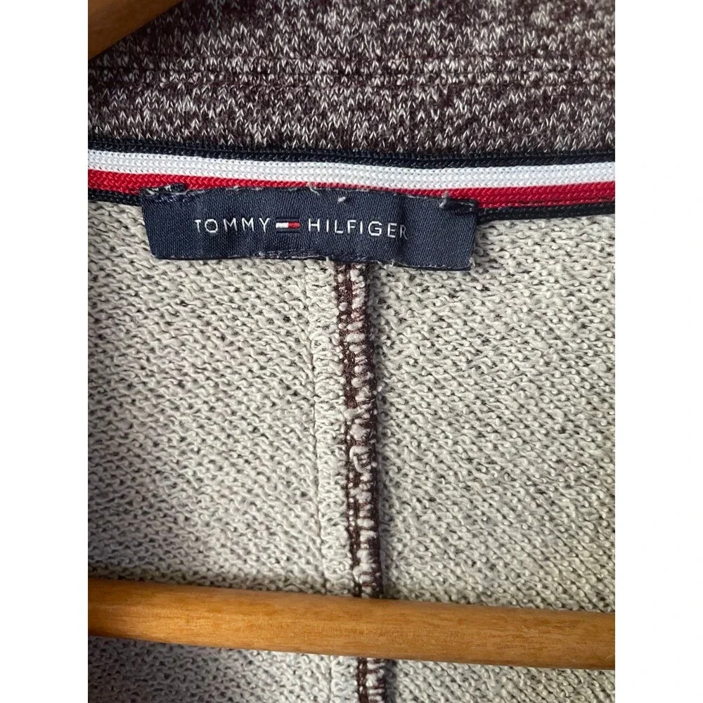 Tommy Hilfiger Brown Marled French Terry Blazer Size S GUC